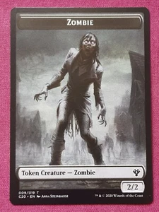 Magic The Gathering COMMANDER 2020 C20 ZOMBIE HUMAN SOLDIER 005 token card MTG - Picture 1 of 2