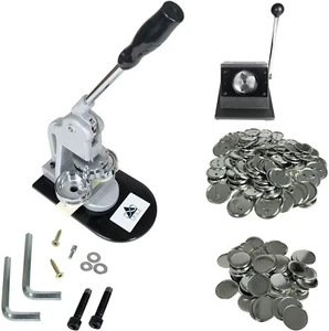 Button Maker Machine Kit 58mm (2¼ inch) with 500 Metal Badge Buttons, Punch Pres - Picture 1 of 7
