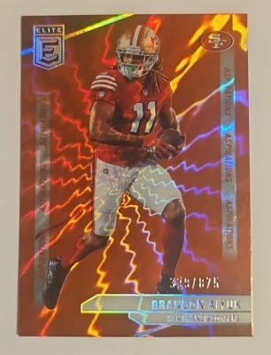 2024 Donruss Elite Aspirations Shimmer #41 Brandon Aiyuk 329/875 SF 49ers NM - Image 1 of 4
