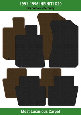 Lloyd Luxe Front & Rear Row Carpet Mats for 1991-1996 INFINITI G20  - Image 1 of 4