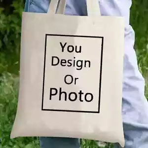 Custom Tote Bag Add Your Personalized Texts, Graphics, Pictures 1 or Bulk 13" - Picture 1 of 1