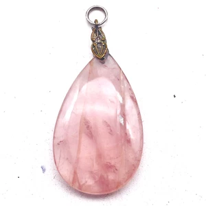 Rosa Glas Träne Anhänger silberfarben filigran Kaution - Bild 1 von 6