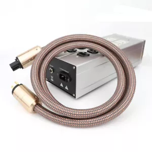 High-End Pure Copper Power Cord Hi-Fi CD Amplifier Amp EU US Plug Power Cable - Picture 1 of 12