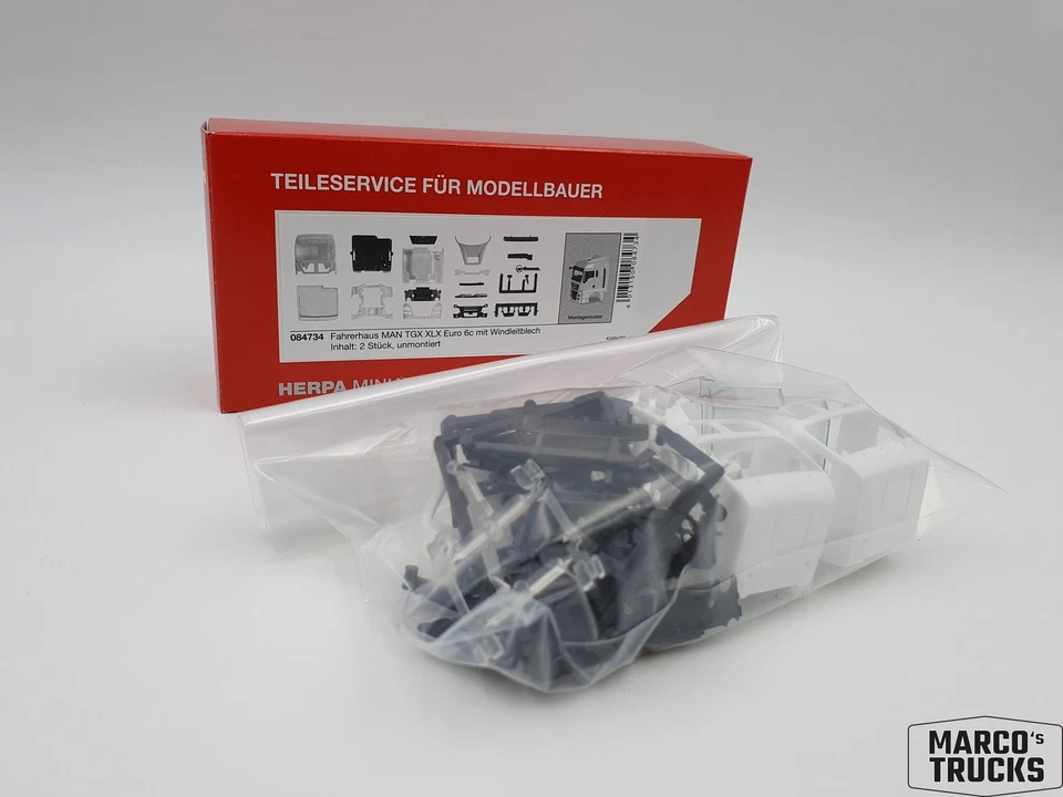 Herpa 084734 Driver's CAB Man TGX XLX C With WLB 1 87 H0 Original