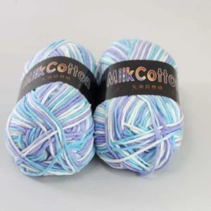 C Fashion 2ballx50g Cotton Baby Hand-dyed Wool Socks Scarf Yarn Knitting Yarn 09 - Bild 1 von 4