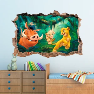 DISNEY LION KING HOLE IN WALL STICKER DECAL DECOR KIDS BEDROOM DECORATION - Picture 1 of 1