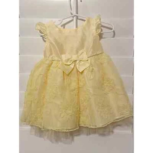GEORGE Baby Girl Yellow Tulle Dress 12 Mo (543) - Picture 1 of 3