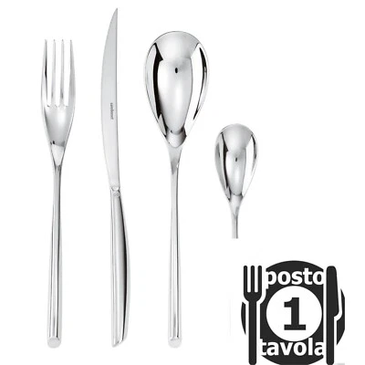 Servizio Posate Bamboo Monoblocco Sambonet 4 pezzi 1 posto tavola In acciaio - Immagine 1 di 4