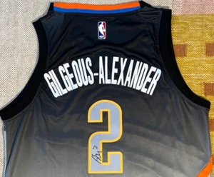 Shai Gilgeous-Alexander Signed Autograph Oklahoma City Thunder NBA Jersey OKC - Picture 1 of 6