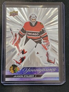 JAXSON STAUBER 2023-24 UPPER DECK YOUNG GUNS OUTBURST SILVER RC #207