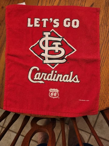ST. LOUIS CARDINALS RALLY TOWEL 2016  Red Phillips 66 Let's Go STL Cover