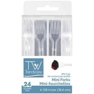 Forks Mini Clear 24CT - Picture 1 of 3