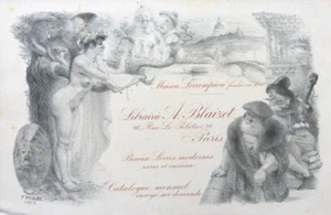 Gravure lithographie érotique Adolphe WILLETTE (1857-1926) Librairie Blaizot - Picture 1 of 3