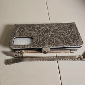 For Samsung S20FE 5g Leather Wallet Case Cover RFID Blocking Gray - Picture 1 of 6