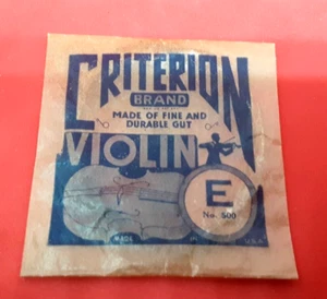 Vintage Criterion Violin String Envelope for Display Prop Case Candy w/ String - Picture 1 of 1