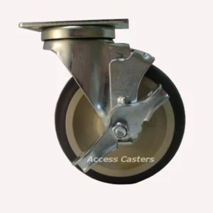 Rueda de placa giratoria de 5" con freno AC0569-306BK Cres Cor repuesto - Imagen 1 de 1