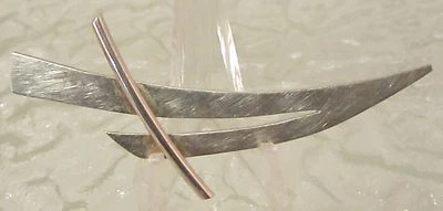 Broche plata modernista fino 6189 Foto 1 de 2