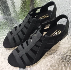 Munro Shoes Women's 7 1/2 SS Channing Black Gore M472487 Cage Sandal -New In Box - Picture 1 of 11