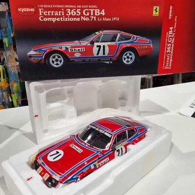 Ferrari 365 GTB4 Competizione #71 Le Mans 1974 Kyosho art.08164A Die Cast 1/18 - Immagine 1 di 4