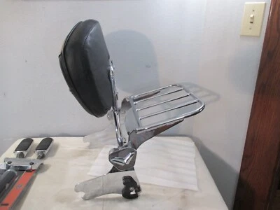 OEM 97-08 Harley Davidson Touring Sissy Bar Passenger Backrest/Luggage Rack Kim - Image 1 of 4