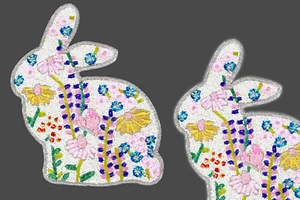 Set Of 6 Beads Placemat Easter Bunny Tablemats Designer charger Plates 12X14Inch - Picture 1 of 8
