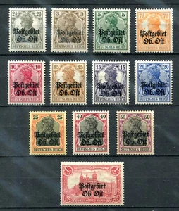 Lithuania 1916 WWI German occupation Postgebiet Ob. Ost Mi.1-12 MH - Picture 1 of 2