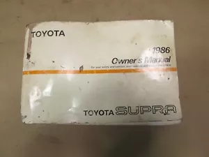 🥇1986 TOYOTA SUPRA MK3 PROPIETARIO USUARIO GUÍA MANUAL LIBRO - Imagen 1 de 12