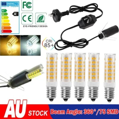 E14 Salt Lamp Power Cord Cable 1.8m Dimmer Control ON OFF Switch / LED Corn Bulb - image 1 of 4