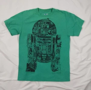 Star Wars T-shirt Size S R2D2 Green with scenes shown on graphic, Christmas? - Picture 1 of 5
