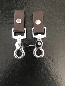 Steigbügelhalter 1 Paar 19mm Breite Karabiner Silber 9,5cm Länge - Bild 1 von 2