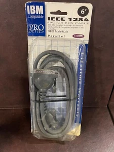 NOS Belkin Series IEEE 1284, 6’ Switchbox Cable Serial/Parallel MALE/ DB25 Male - Picture 1 of 2