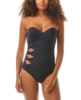 Traje de baño Carmen Marc Valvo 284791 Twist Bandeau con aros de una pieza, talla 12 Foto 1 de 3