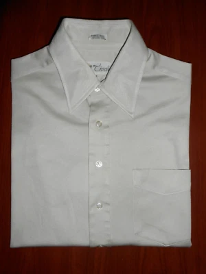 Vintage Men's Tivoli 1970's 100% Polyester Gray Short Sleeve Shirt M - Image 1 of 4