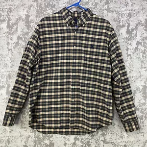 Polo Ralph Lauren camicia uomo grande grande manica lunga tartan plaid blu pony - Foto 1 di 10