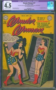 Wonder Woman #37 ⭐ CGC 4.5 Restaurado ⭐ ¡Primera aplicación de Circe! Cómic de DC de la Edad de Oro 1949 - Imagen 1 de 3