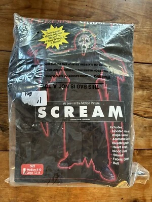 Máscara sangrante cara fantasma grito disfraz de Halloween niños talla Lrg 10-12 mundo divertido Foto 1 de 3