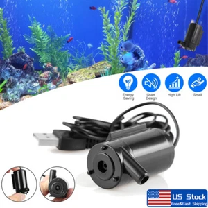 Mini Water Pump Mute Submersible USB 5V Garden Home Fountain Fish Tank Tool - Picture 1 of 11