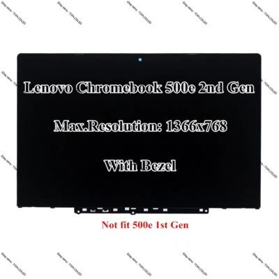 New 11.6" Lenovo Chromebook 500E 2nd Gen 5D10T79593 HD LCD Touch Screen Assembly - Image 1 of 4