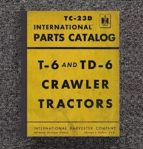 TC-23D TRACTOR DE ORUGAS MANUAL DE PIEZAS DE SERVICIO COMPATIBLE CON 1954 INTERNATIONAL T-6 TD-6 - Imagen 1 de 19