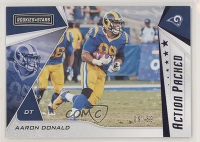 2019 Panini Rookies & Stars Action Packed Purple /39 Aaron Donald #AP-AD - Image 1 of 2