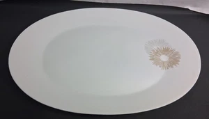 Rosenthal Continental Sunburst White Gold Large Oval Serving Platter 15.25" Long - Picture 1 of 6
