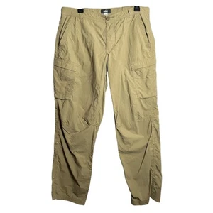 REI Co-op Pants Mens 36 Khaki Nylon Relaxed Fit Hiking Cargo Outdoor Pockets - Picture 1 of 14