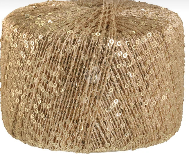 (kg/276€) NEU! GLAMOUR Lana Grossa 25g Fb.10 goldbeige kleine Pailletten Effekt - Bild 1 von 1