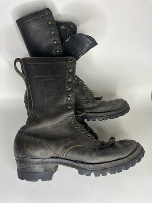 Ботинки Hathorn черная кожа Wildland мужские размер 8,5D подошва Vibram на шнуровке - Изображение 1 из 4