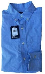 Camisa de vestir Chaps Ralph Lauren azul con botones para hombre pequeña elástica fácil cuidado - Imagen 1 de 12