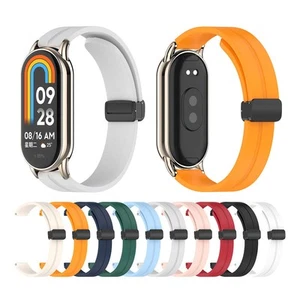 Magnetic Silicone Watch Strap for Xiaomi Band 8/9 Foldable Durable Replacement - Zdjęcie 1 z 34