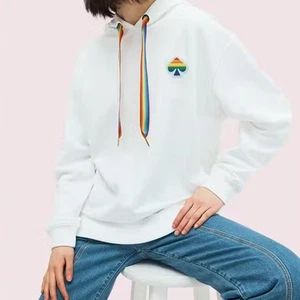 Felpa con cappuccio Kate Spade nuova senza etichette taglia med bianca Spade Pride - Foto 1 di 15