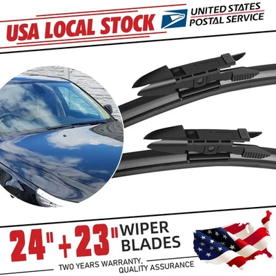 New 24" + 23" Windshield Wiper Blades Hybrid Silicone For BMW M5 2006-2008，2010 Foto 1 de 4