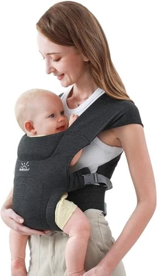 MOMTORY Baby Carrier for Newborn to Toddler with Fastening 3-12 kg Black - Image 1 of 4