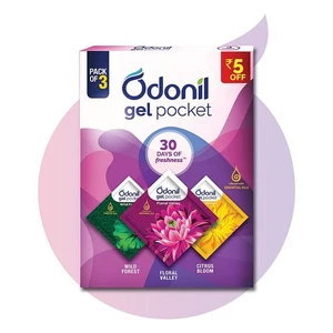 Ambientador de bolsillo de gel Odonil con aceites esenciales para inodoro paquete de 3 - Imagen 1 de 5